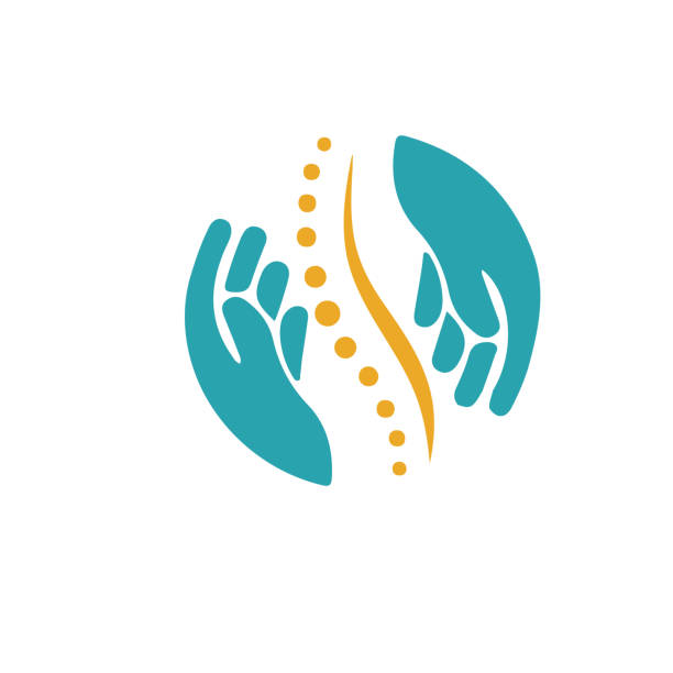 chiropractic logo handmade design. spine logo template. spine symbol